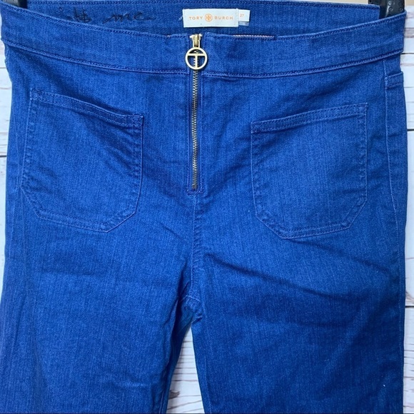 Nwot Tory Burch Luisa Zip-Front Flare Jeans - Picture 4 of 10